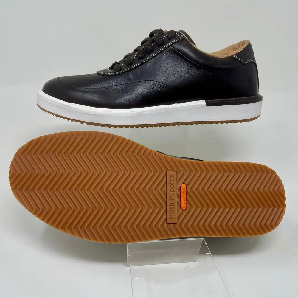 Hush Puppies Keaton Sneakers Leather Mens‎ 7 Dark Brown 114.9=K.10.4